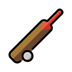 Bagaimana Cricket Game emoji terlihat di Openmoji.