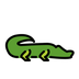 Bagaimana Crocodile emoji terlihat di Openmoji.