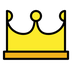 Bagaimana Crown emoji terlihat di Openmoji.