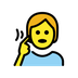 Bagaimana Deaf Person emoji terlihat di Openmoji.