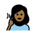 Bagaimana Deaf Woman: Medium-Dark Skin Tone emoji terlihat di Openmoji.