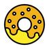 Donut emojisi Openmoji üzerinde nasıl görünüyor.