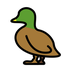 Bagaimana Duck emoji terlihat di Openmoji.