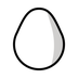 Bagaimana Egg emoji terlihat di Openmoji.