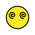 Bagaimana Face with Spiral Eyes emoji terlihat di Openmoji.