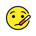 Bagaimana Face with Thermometer emoji terlihat di Openmoji.