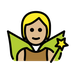 Bagaimana Fairy: Medium-Light Skin Tone emoji terlihat di Openmoji.