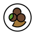 Bagaimana Falafel emoji terlihat di Openmoji.