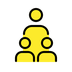 A quoi ressemblent les emoji Famille : adulte, enfant, enfant sur Openmoji.