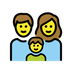 Bagaimana Family emoji terlihat di Openmoji.