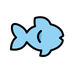 Bagaimana Fish emoji terlihat di Openmoji.