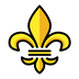 Bagaimana Fleur-De-Lis emoji terlihat di Openmoji.