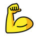 Bagaimana Flexed Biceps emoji terlihat di Openmoji.