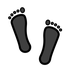 Bagaimana Footprints emoji terlihat di Openmoji.