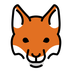 Bagaimana Fox emoji terlihat di Openmoji.