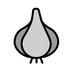 Bagaimana Garlic emoji terlihat di Openmoji.