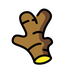 Bagaimana Ginger Root emoji terlihat di Openmoji.