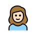 Bagaimana Girl: Light Skin Tone emoji terlihat di Openmoji.