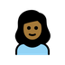 Bagaimana Girl: Medium-Dark Skin Tone emoji terlihat di Openmoji.