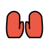 Bagaimana Gloves emoji terlihat di Openmoji.