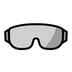 Bagaimana Goggles emoji terlihat di Openmoji.