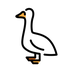 Bagaimana Goose emoji terlihat di Openmoji.