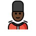 Bagaimana Guard: Dark Skin Tone emoji terlihat di Openmoji.