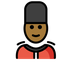 Bagaimana Guard: Medium-Dark Skin Tone emoji terlihat di Openmoji.