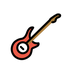 Bagaimana Guitar emoji terlihat di Openmoji.