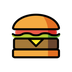 Bagaimana Hamburger emoji terlihat di Openmoji.