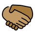 Bagaimana Handshake: Medium Skin Tone, Medium-Dark Skin Tone emoji terlihat di Openmoji.