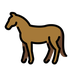 Bagaimana Horse emoji terlihat di Openmoji.