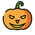 Bagaimana Jack-O-Lantern emoji terlihat di Openmoji.