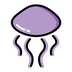 Bagaimana Jellyfish emoji terlihat di Openmoji.