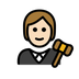 Jak wygląda emoji Sędzia: karnacja jasna w Openmoji.