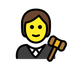 Jak wygląda emoji Sędzia w Openmoji.