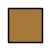 Bagaimana Brown Square emoji terlihat di Openmoji.