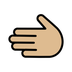 Bagaimana Leftwards Hand: Medium-Light Skin Tone emoji terlihat di Openmoji.