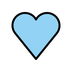 Bagaimana Light Blue Heart emoji terlihat di Openmoji.