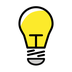 Bagaimana Light Bulb emoji terlihat di Openmoji.