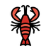 Bagaimana Lobster emoji terlihat di Openmoji.