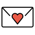 Bagaimana Love Letter emoji terlihat di Openmoji.