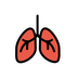 Bagaimana Lungs emoji terlihat di Openmoji.