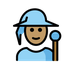 A quoi ressemblent les emoji Mage: peau légèrement mate sur Openmoji.