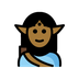 Bagaimana Man Elf: Medium-Dark Skin Tone emoji terlihat di Openmoji.