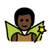 Bagaimana Man Fairy: Dark Skin Tone emoji terlihat di Openmoji.