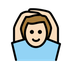 Bagaimana Man Gesturing OK: Light Skin Tone emoji terlihat di Openmoji.