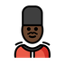 Bagaimana Man Guard: Dark Skin Tone emoji terlihat di Openmoji.