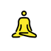 Bagaimana Man in Lotus Position emoji terlihat di Openmoji.