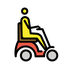A quoi ressemblent les emoji Homme en fauteuil motorisé vers la droite sur Openmoji.